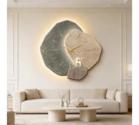 HJYBFA Horloge suspendue créative avec lumière LED, horloge lumineuse murale, horloges décoratives d'art simple et moderne pour la maison, restaurant, hôtel C 60 x 60 cm/23,6 x 23,6 pouces