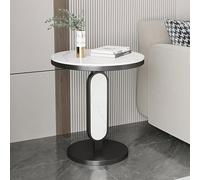 HJYBFA Petite Table à thé Moderne avec Cadre en métal pour canapé de Salon B, Plaque de Roche légère en L, Mini Table Basse d'angle