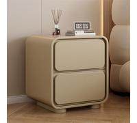 HJYBFA, Simple Modern Petite chambre à coucher style minimaliste en cuir, table de nuit avec tiroirs à 2 niveaux, pour salon, kaki, 30 x 40 x 2 cm