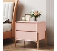 HJYBFA Table de chevet grise avec 2 tiroirs pour rangement, grande, casiers, table de chevet, petite table, tables d'appoint de lit, chambre à coucher, salon et petits espaces (rose, 50,8 x 40,6 cm)