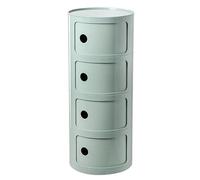 HJYBFA Table de Chevet Ronde avec tiroirs, Petit Rangement, Armoire de Rangement Ronde à Portes coulissantes, Table d'appoint Moderne, Coffre en Plastique pour Salon, Chambre à Cou