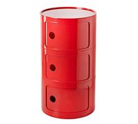 HJYBFA Table de Chevet Ronde avec tiroirs, Petit Rangement, Armoire de Rangement Ronde à Portes coulissantes, Table d'appoint Moderne, Coffre en Plastique pour Salon, Chambre à Cou