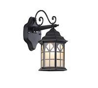 HJYCLFAZU Applique Murale extérieure Vintage de Style Victorien, Lanterne, Fixation Murale, Appliques en Aluminium étanches avec Lampes en Verre pour Porche, Maison, Garage, terrasse Avant.