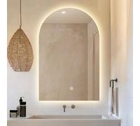 HJYCLFAZU Miroir de Salle de Bain Moderne et Tendance, Miroir Mural éclairé sans Cadre, Miroir de Maquillage LED avec 3 Couleurs, intensité Variable en continu, Haute définition, antidéflagrant