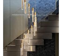 HJYCLFAZU Suspensions en Cristal Luminaires Modernes | Lampes suspendues de Luxe pour Salon de Villa, immeuble Duplex