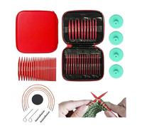 HJYDGJ Aiguilles à tricoter détachables et interchangeables en forme de cercle - Ensemble d'aiguilles à tricoter circulaires - Ensemble d'aiguilles à tricoter de 40,5 cm à 100,5 cm - Ensemble