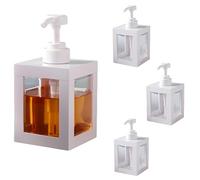 HJYDGJ Lot de 3 distributeurs de savon en plastique transparent - Distributeur de savon - Distributeur de savon pour cuisine - Distributeur de gel douche - Distributeur de liquide vaisselle - 500 ml -