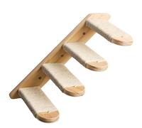 HJYDGJ Meuble mural pour chat - Étagère murale pour chat - Mur d'escalade - Escalier pour chat - Escalier pour chat - Balcon - Éléments muraux - Quatre piquets en bois