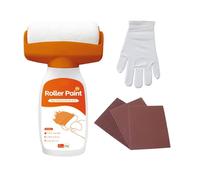 HJYDGJ Rouleau de peinture murale blanc - Tube de peinture murale pour murs blanc - Petit rouleau - Pour réparation - Livré avec papier abrasif et gants