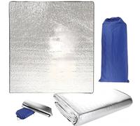 HJYDGJ Tapis de Camping en Film d'Aluminium - Ultra Léger, Pliable, Isolation Thermique - Couverture Isolante pour Tente 200 × 200
