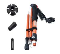 HJYDMQS RandonnéE TéLescopiques, BâTons De Trekking Pliables avec PoignéE Eva, AdaptéE à La RandonnéE en Plein Air, Au Camping, à l'escalade(Size:110-130 CM,Color:Orange)