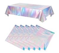 HJYIMYI 5 Nappes Plastique Irisé 137×274cm Imperméables pour Fêtes Mariages