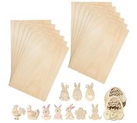 HJYIMYI Lot de 12 Contreplaqué, 200 x 100 x 2 mm Feuilles de Bois de Balsa | Planche en Bois Bricolage, Feuille de Bois, Planche Bois Brut, Panneau Bois, pour Pyrogravure, Bricolage, Modèle, Artisanat