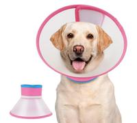 Hjyokuso Collier conique pour chien, collier élisabéthain réglable pour chiens, cône médical amovible pour éviter le léchage après une chirurgie, idéal pour stériliser les plaies et les points chauds