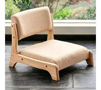 HJYXXSR Chaise de Baie vitrée en Bois à Pieds Bas, Dossier Ergonomique, Cadre en Bois Massif, Convient aux Salons, Chambres à Coucher, Baies vitrées Natural Frame Khaki Linen