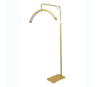 HJYXXSR Lampadaire en forme d'arche dorée - LED sur pied avec télécommande et bouton de contrôle à intensité variable, design demi-lune réglable, température de couleur/luminosité pour techniciens des