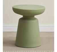 HJYXXSR Modern Round Side Table, PE Material, Mushroom-Shaped Coffee Table, Minimalist Bedside Desk, Suitable for Bedrooms, Living Rooms, and Balconies Green