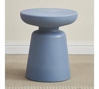 HJYXXSR Modern Round Side Table, PE Material, Mushroom-Shaped Coffee Table, Minimalist Bedside Desk, Suitable for Bedrooms, Living Rooms, and Balconies Dark Blue