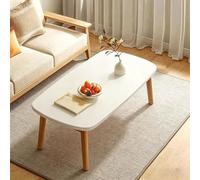 HJYXXSR Table Basse Pliante en Bois, Table De Sol De Salon, Aucun Assemblage Requis, Table Tatami Portable Multifonctionnelle, Adaptée Aux Salons, Chambres à Coucher, Balcons White 80cm/31.5in