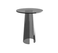 HJYXXSR Table D'appoint en Acrylique, Table Basse Ronde, Table De Chevet Simple, en Acrylique Transparent, Adaptée Aux Chambres, Aux Salons Et Aux Petits Espaces Black 44 * 55 cm/17.3 * 21.7 in