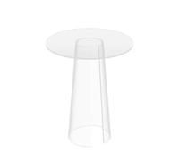 HJYXXSR Table D'appoint en Acrylique, Table Basse Ronde, Table De Chevet Simple, en Acrylique Transparent, Adaptée Aux Chambres, Aux Salons Et Aux Petits Espaces Transparent 44 * 55 cm/17.3 * 21.7 in