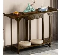 HJYXXSR Table d'autel en Bambou, sanctuaire Personnel, Table de méditation avec Rangement, étagères Ouvertes, adaptée aux Salons, Temples et Petits espaces 100cm/39.4 inches