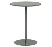 HJYXXSR Tables Basses Rondes en métal, adaptées aux Repas et à la détente ; Tables d'appoint minimalistes, Tables à Manger pour terrasse extérieure High-Gloss Green 40 * 62cm/15.7 * 24.4in