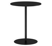 HJYXXSR Tables Basses Rondes en métal, adaptées aux Repas et à la détente ; Tables d'appoint minimalistes, Tables à Manger pour terrasse extérieure Matte Black 48 * 56cm/18.9 * 22in