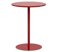 HJYXXSR Tables Basses Rondes en métal, adaptées aux Repas et à la détente ; Tables d'appoint minimalistes, Tables à Manger pour terrasse extérieure Red 48 * 72cm/18.9 * 28.3in