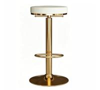 HJYXXSR Tabouret de Bar, réglable en Hauteur, Tabouret de Bar Haut, pivotant à 360 °, adapté aux Bars, salles à Manger et îlots de Cuisine White 65-80 cm (25.6-31.5 inches)