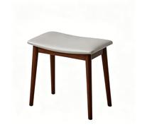 HJYXXSR Tabouret de Coiffeuse rembourré en Forme de Selle, Pieds en Bois Massif, Tabouret de Piano/Pouf en Cuir, adapté au Salon, à la Chambre à Coucher, au Porche Grey