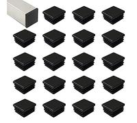 HJYZY 32mm Bouchon Plastique Embout Tube Carre Noir D'obturation pour Pieds de Meuble Trampoline pour Pieds de Meuble Trampoline Armoire Étagère Chaise 20 pièces