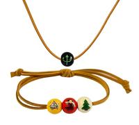 HJYZY Camp Half Blood Percy Lot de 2 colliers Anas en perles de bois Mythologie grecque Olympiens Dieux Accessoires pour fans, 1, Bois, Pas de gemme