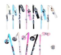 HJYZY Kpop BT.S Bangtan Boys Lot de 12 stylos à bille encre noire autocollants pour bureau et école papeterie