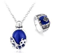 HJYZY Lot de 12 colliers avec pendentif en cristal saphir The Vampire Diaries Daywalk Katherine