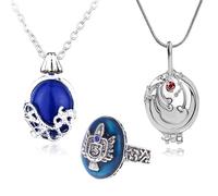 HJYZY Lot de 13 autocollants Vampire Diaries - Bijoux - Daywalking Katherine Sapphire Elena Gilbert - Pendentif médaillon - Collier inspiré de Stefan - Signet - Bague de lumière du jour, Zinc, Pas de,