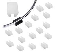 HJYZY Lot de 15 pieds de meubles rectangulaires antidérapants Blanc 10 mm