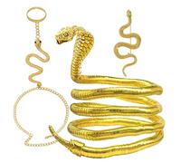 HJYZY Lot de 3 colliers pour femme avec broche en forme de serpent, 1, Métal, Pas de gemme