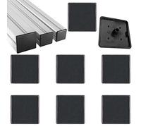 HJYZY Lot de 35 embouts d'extrusion carrés en aluminium standard européen 4040 - Noir - 40 x 40 mm
