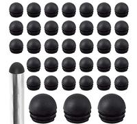 HJYZY Lot de 50 bouchons ronds de 22 mm - Avec tête sphérique - Pour tubes ronds - Noir
