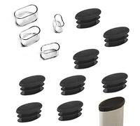 HJYZY Lot de 50 capuchons ovales en silicone pour pieds de chaise/bureau/tube 15 mm x 30 mm