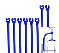 HJYZY Lot de 8 supports en silicone pour verres à vin - Pour lave-vaisselle - Bleu