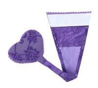 HJYZY String autocollant en forme de cœur sans ligne de culotte pour femme Culotte en dentelle invisible en forme de cœur, Violet - Cœur pêche, taille unique