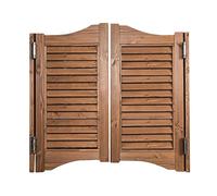 HJZALMI Porte Café Porte Balançant Café Cuisine Pub Entrée Salon Porte, Fini Bois Massif Clôture Portail, Métal Charnière, Auto Fermeture, Couleur et Taille Personnalisable