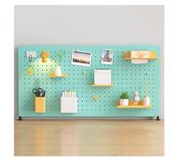 HJZALMI Support Panneau Perforé Réglable Hauteur, Kit D'organisateur Mural Panneau Perforé, Accessoires en Métal Bricolage Suspendus Modulaires pour Bureau À Domicile(Blue,40x80cm)