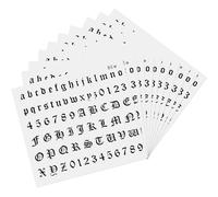 HJZHII 10 Feuilles Tatouages Temporaires Gothique Petites Lettres et Chiffres Anglais Tatouages Alphabet Adultes Doigts Cou Corps