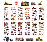 HJZHII 12 Feuilles Excavatrice Autocollant 3d Gommettes Enfants 2 Ans,D'autocollants 3d Imperméables Pour Excavatrice,Voiture Lot Gommettes Enfants 3 Ans Stickers Autocollantes Autocollant Enfant
