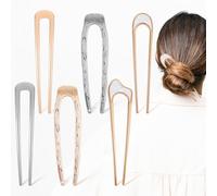 HJZHII 6 Pièces french pin,epingle cheveux femme,pince chignon épingles à cheveux françaises fourchettes à cheveux en métal de 13,7 cm, grandes pinces à cheveux en forme de U accessoires de coiffure