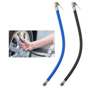 HJZHII Kit de 2 tuyaux de gonflage de pneus, rallonge de valve 12,5 mm pour valves de voiture, adaptateur pour tuyau de gonflage, tuyau de pompe à air, tuyau de rechange pour pompes à air moto/voiture