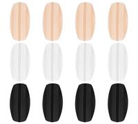 HJZHII Lot de 12 coussinets de bretelles de soutien-gorge en silicone, 3 couleurs, antidérapants, protège-épaules flexibles pour femmes, évite les glissements et réduit l'inconfort des épaules